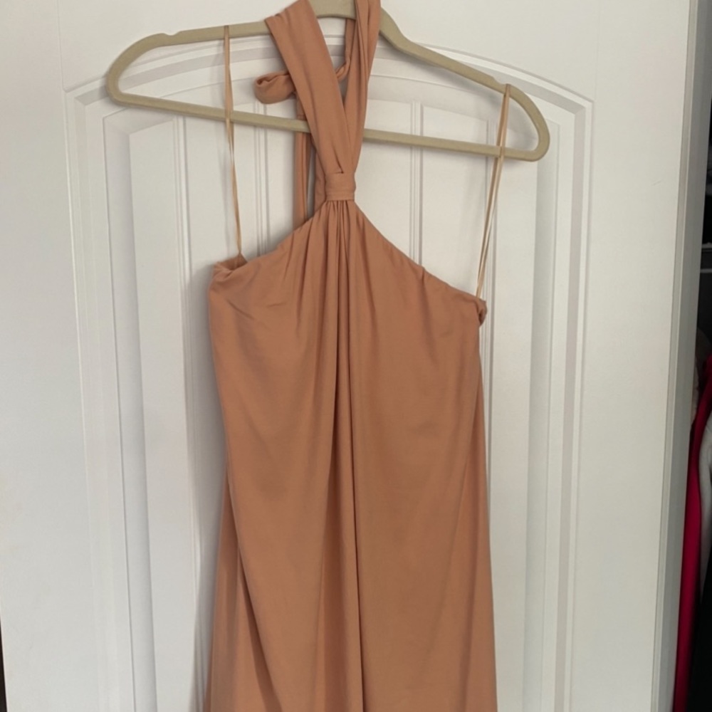 Susana Monaco Tie Halter Mini dress